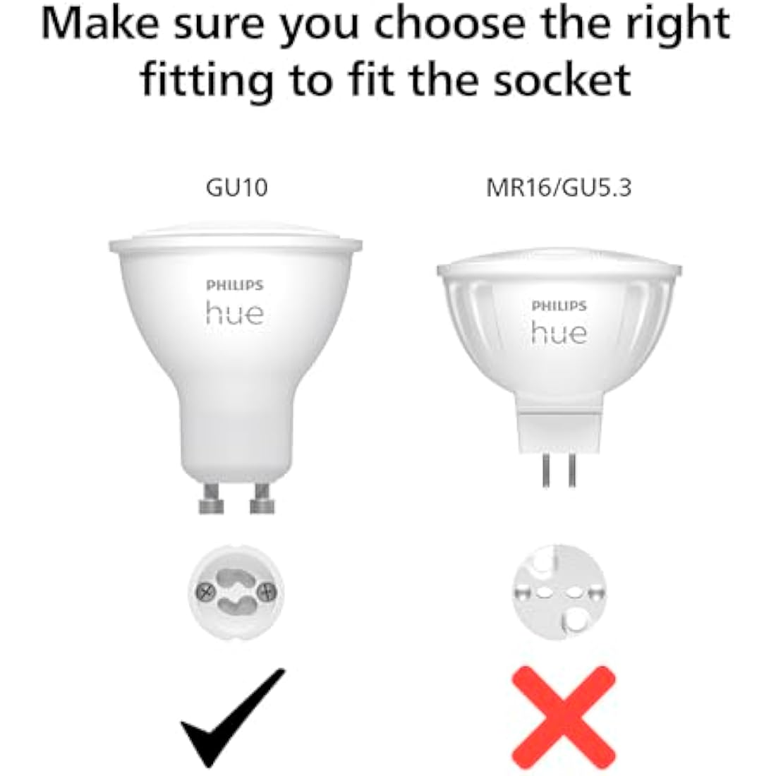 Philips Hue GU10 – Smart Spotlight – (3-Pack) White and Colour Ambiance