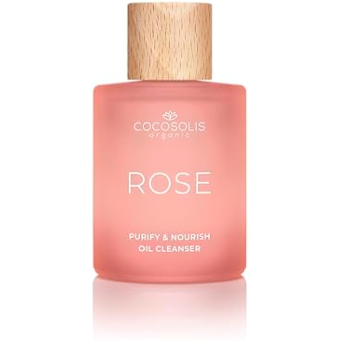COCOSOLIS ROSE Purify & Nourish Oil Cleanser, moisturizing cleansing oil and make-up remover, vegan, with rose extract and vitamin E