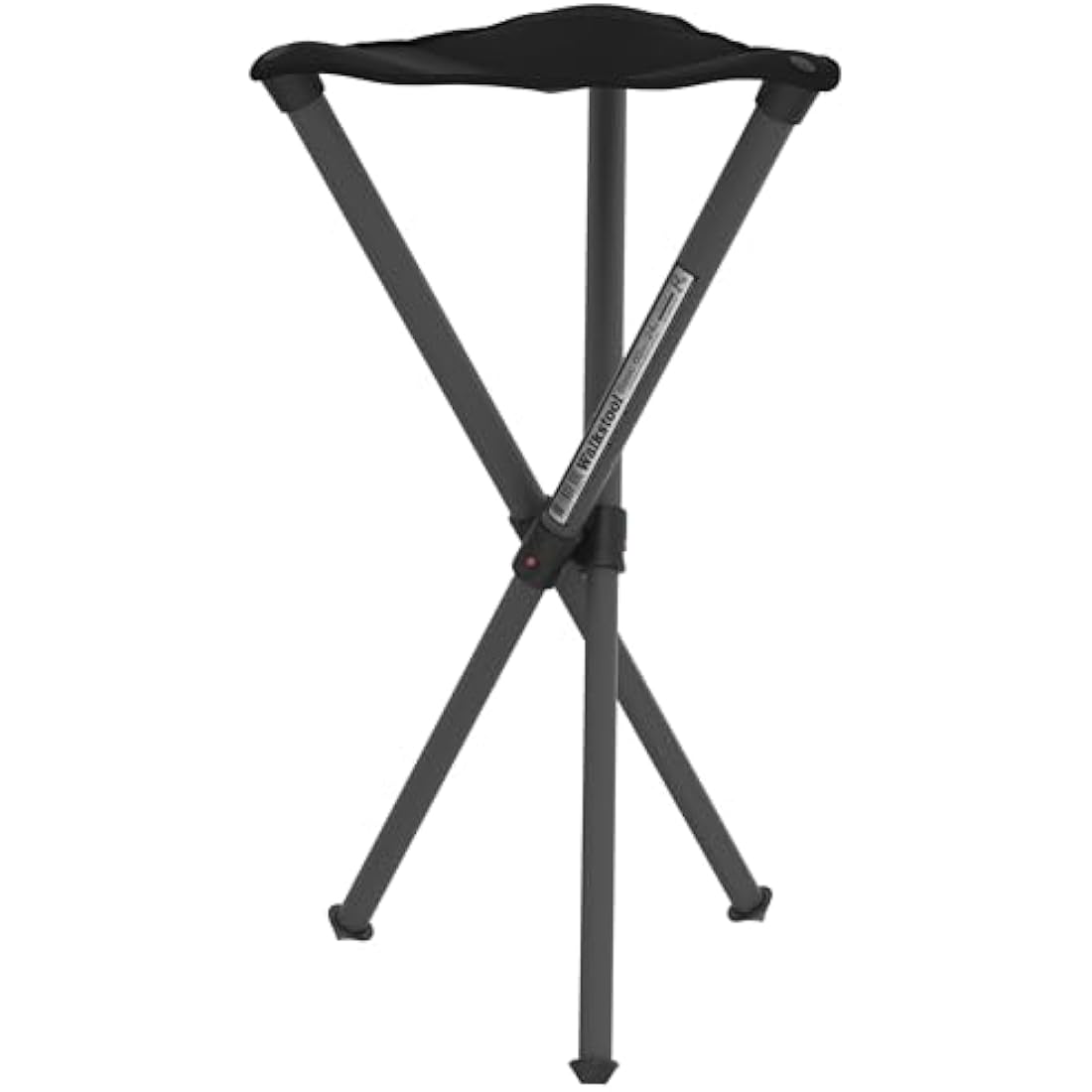 Walkstool - Basic Model - 3 Legged Folding Stool in Aluminium - Foldable - 2 Selectable Models with the Fixed Seat Heights 50 and 60 cm, Load 150 to 175 kg - Made in Sweden