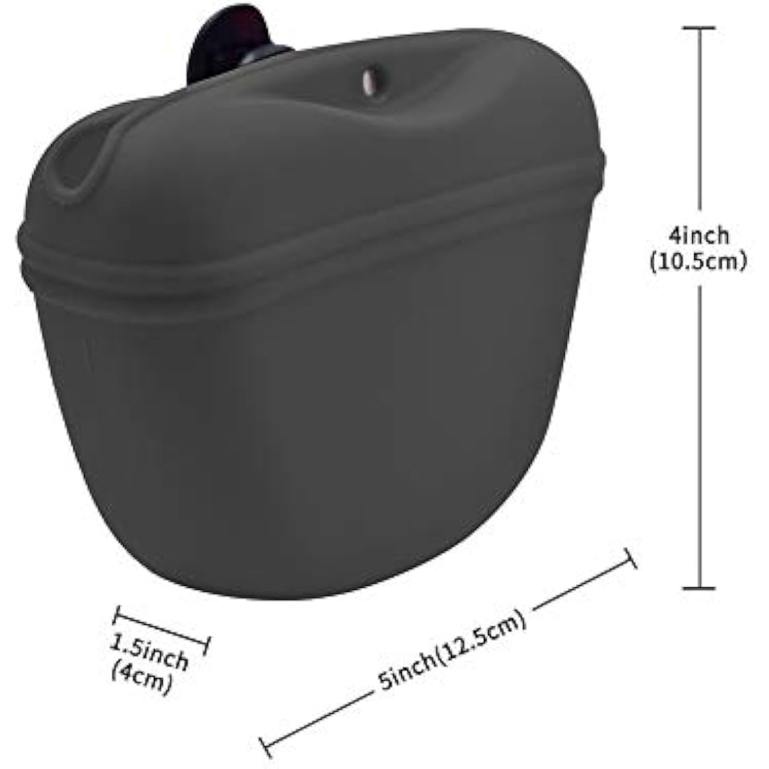 AUDWUD Silicone Dog Treat Pouch,Clip on Portable Training Container,Convenient Magnetic Buckle Closing and Waist Clip,No BPA
