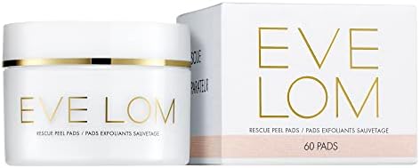 EVE LOM Rescue Peel Pads for Face - Daily Exfoliating Skincare with AHA, PHA & BHA Acids - Resurfacing & Hydrating Skin Care for All Skin Types - 60 Biodegradable Pads