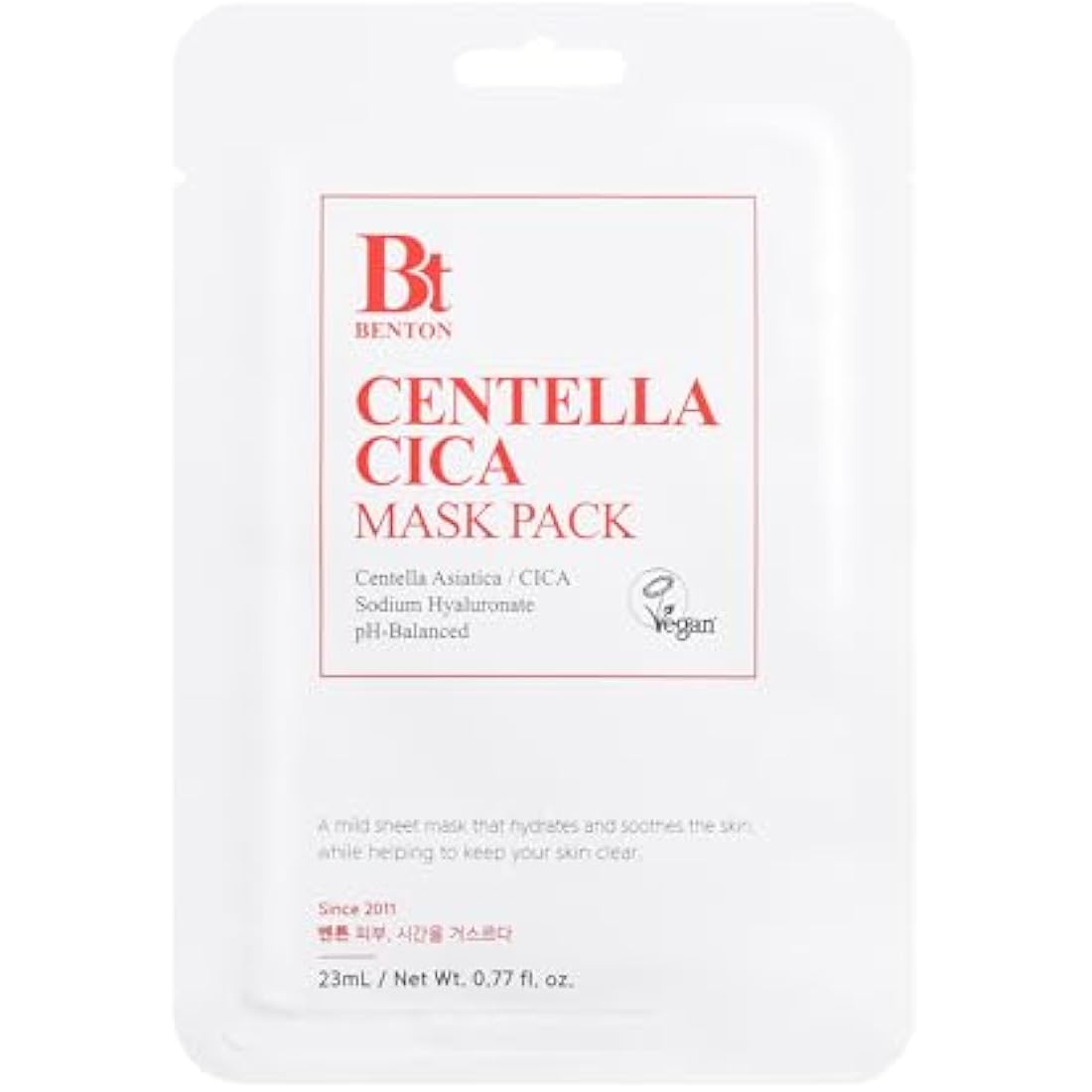 BENTON Goodbye redness centella mask pack Pack of 10