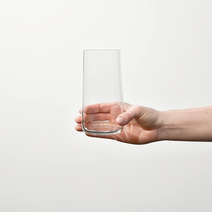Krosno Tall Water Drinking Glasses Set of 6 | 540 ML | Avant-Garde Collection | Highball Glasses & Tumbler Glass Set | Juice Half Pint Highball |