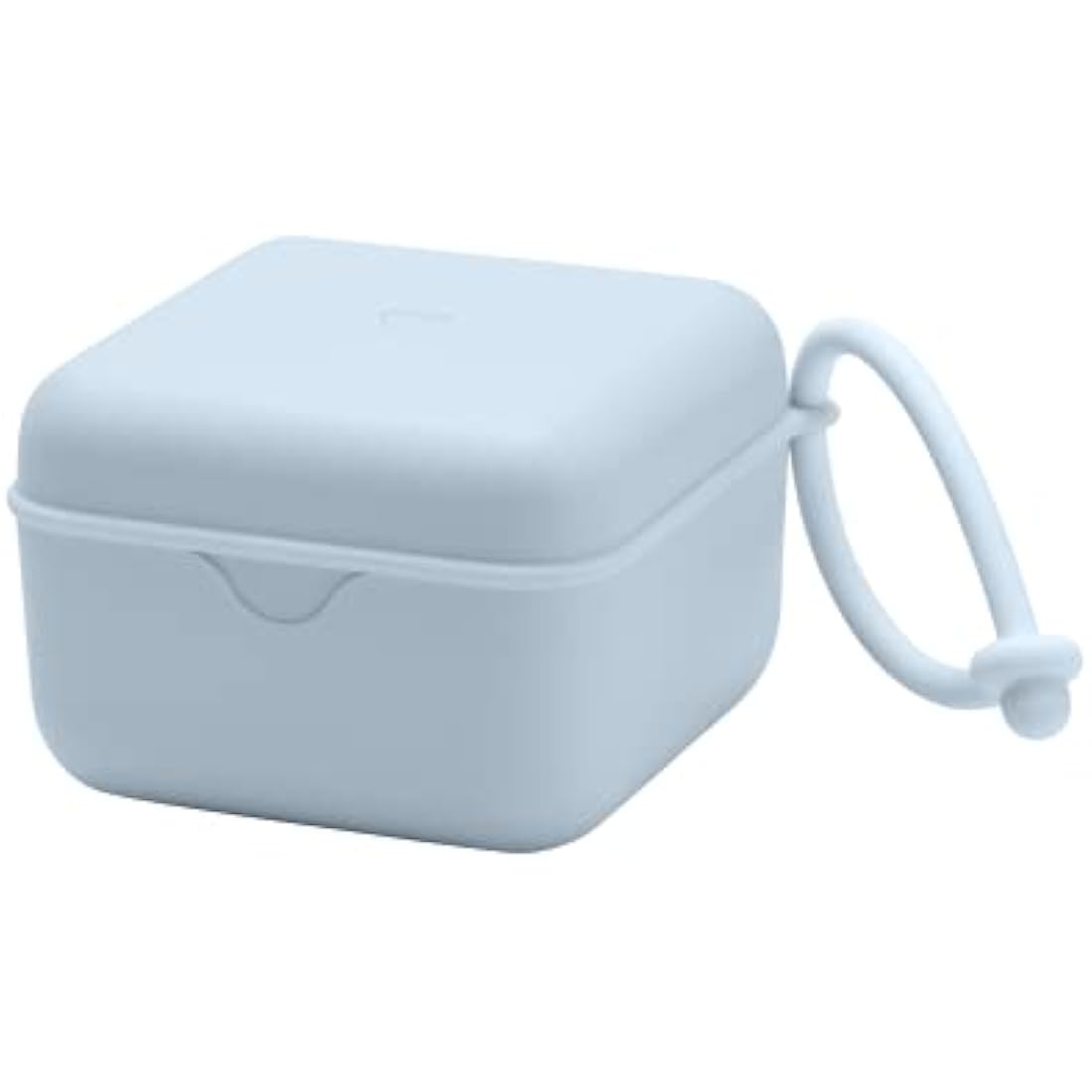 BIBS Pacifier box with elastic. Sterilizer box for pacifier. 100% BPA-free material. Baby Blue