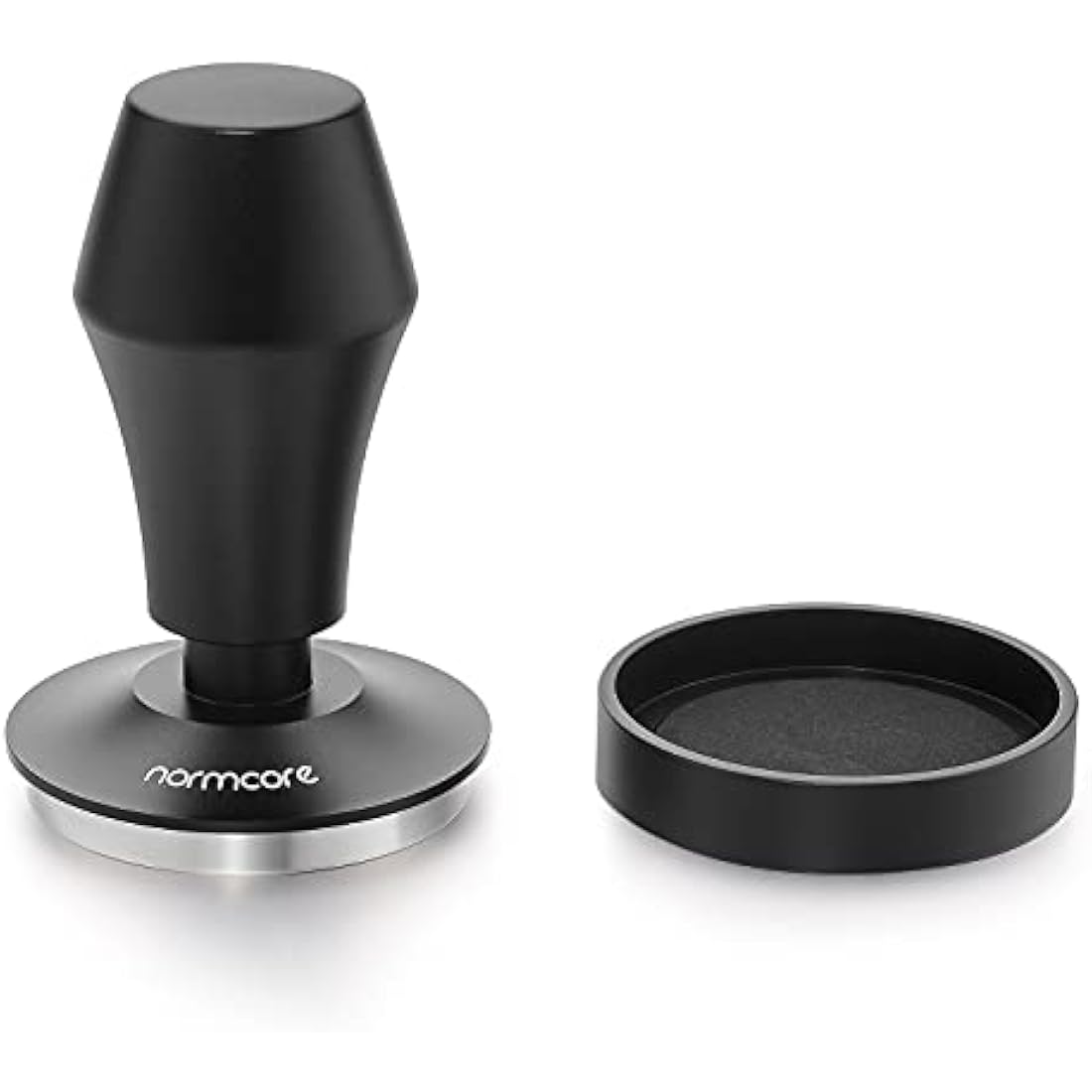 Normcore Coffee Tamper 58.5 mm, Coffee Press, Stylish Espresso Tamp, Barista Tamper Set, Calibrated Contact Pressure, 13.6 kg / 11.3 kg / 5.8 kg Contact Pressure, Aluminium Handle, Matte