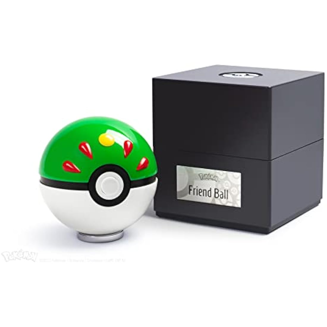 The Wand Company Original Poké Ball Authentic Replica - Realistic, Electronic, Die-Cast Poké Ball with Display Case Light Features. Officially Licensed by Pokémon