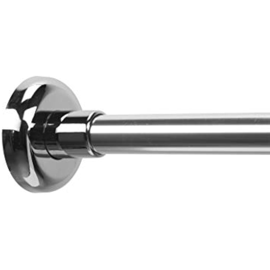 Croydex AD103000 L Shaped Telescopic Silver Shower Curtain Rail 1400mm - 2600mm, Chrome
