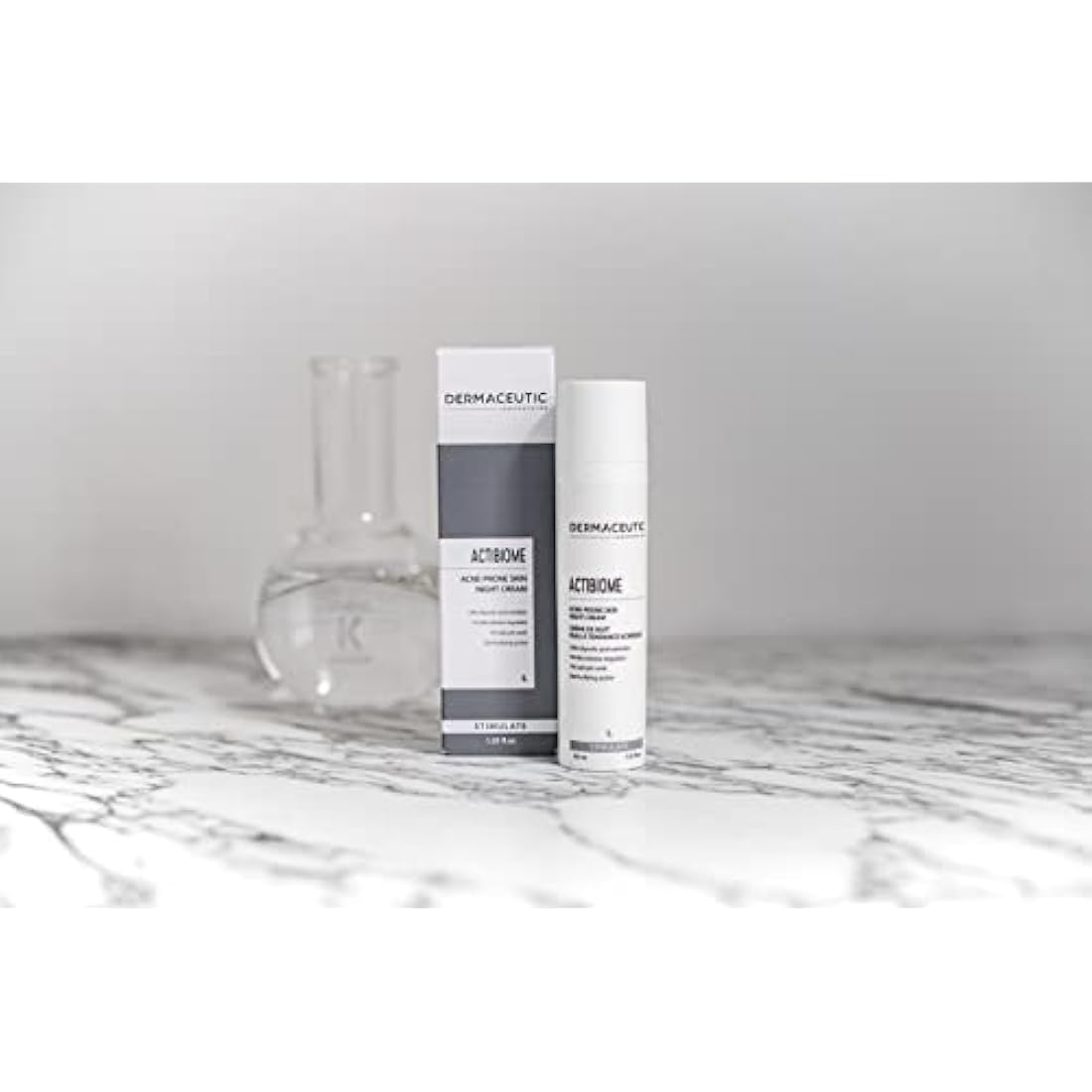 Dermaceutic Activabiome - Prone Skin Night Cream with Glycolic Acid Solution, Microbiota Regulator, Salicylic Acid and Purifying Active - 40 ml