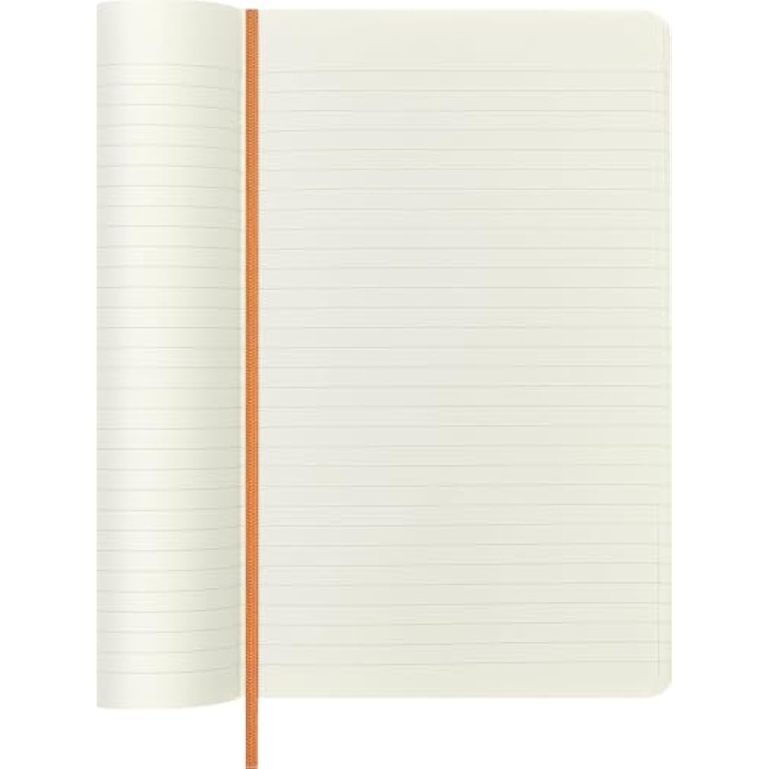 Moleskine Precious & Ethical Notebook, with Gift Box, Vegan Soft Cover, Elastic Closure, Large Format 13x21 cm, Colour Orange