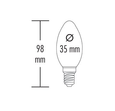 greenandco E14 C35 LED Vintage Filament Bulb 2W Replaces 16W 150lm 2000K Extra Warm White 360 230V, no Flicker, not dimmable, 10-Pack