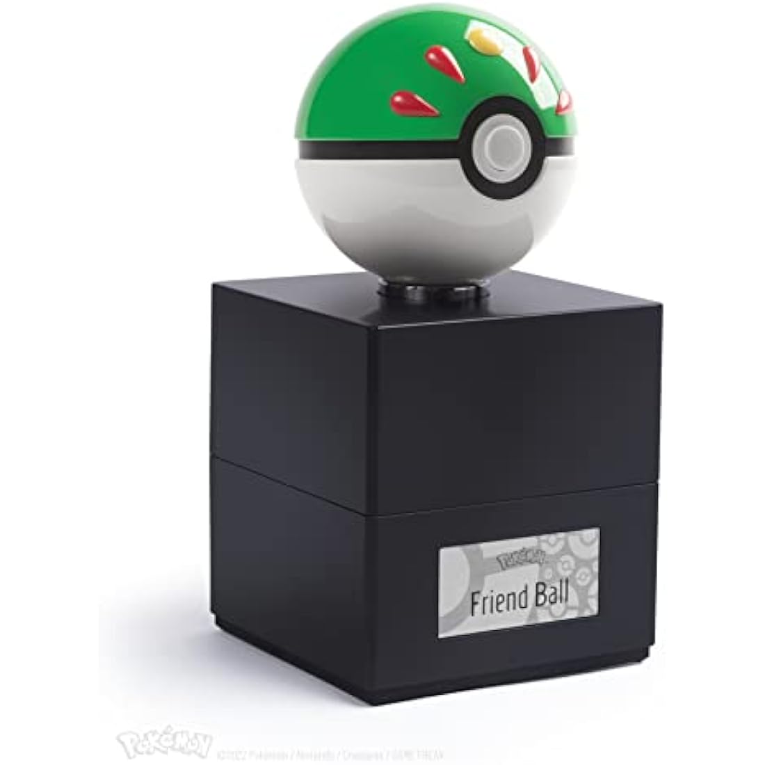 The Wand Company Original Poké Ball Authentic Replica - Realistic, Electronic, Die-Cast Poké Ball with Display Case Light Features. Officially Licensed by Pokémon