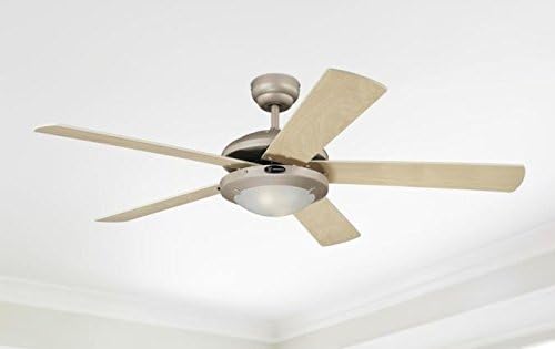 Westinghouse Ceiling fan Comet 78182-132 cm, E14, 40 W, coated in Titanium with Blades Reversible Light Maple/White