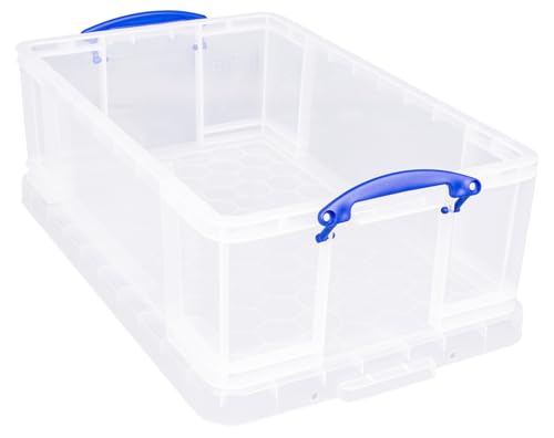 Really Useful Box Plastic Storage 50 Litre Clear (Pack Of 2)
