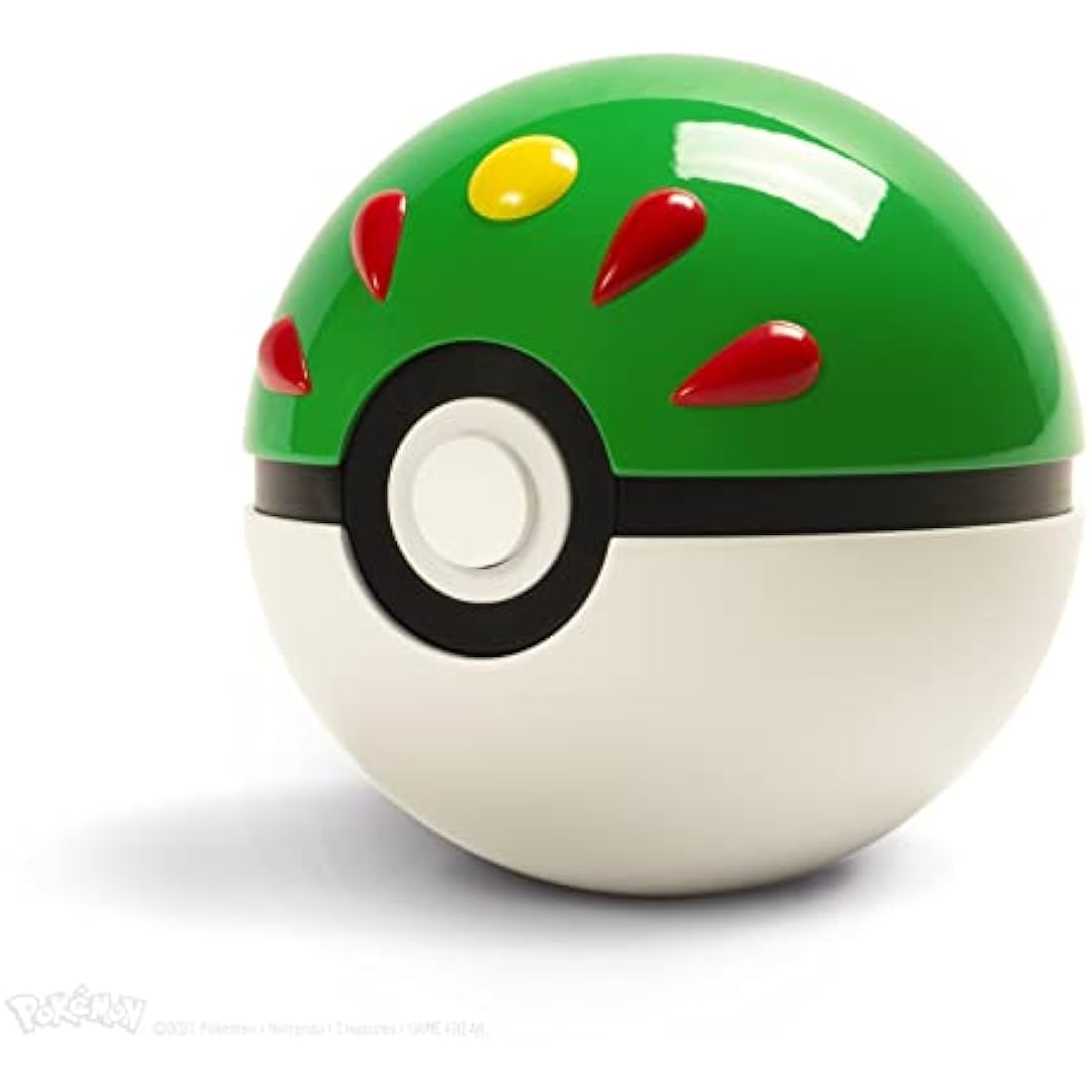 The Wand Company Original Poké Ball Authentic Replica - Realistic, Electronic, Die-Cast Poké Ball with Display Case Light Features. Officially Licensed by Pokémon