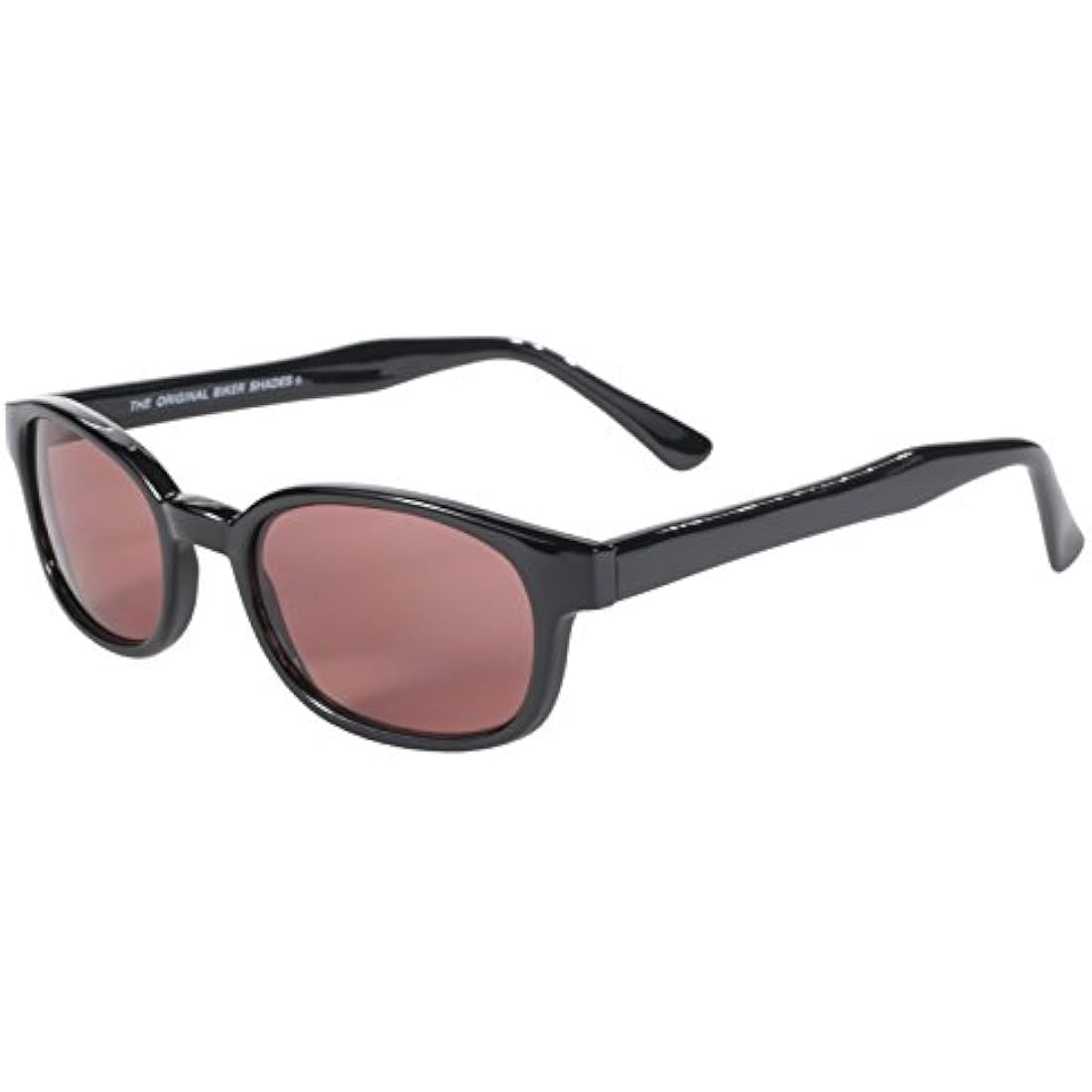 Pacific Coast Original KD's Biker Sunglasses (Black Frame/Rose Colored Lens)