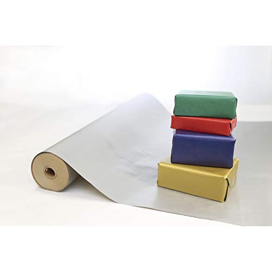 Clairefontaine - Ref 507275C - Nature Kraft Long Roll Wrapping Paper (Single Roll) - 70cm Width x 250m Length, 60gsm Ribbed Kraft Paper - Solid Gold Colour