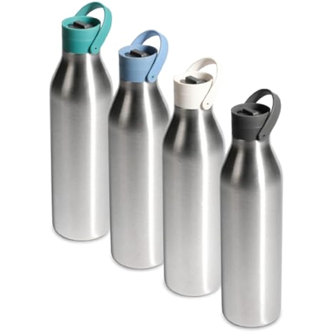 Circular & Co 1L/1000ml Recycled Stainless Steel Reusable Drinks Water Bottle – Insulated, Double Walled, Ecofriendly – Leakproof, Lockable Lid – Dishwasher Safe, BPA & Melamine Free (Storm Grey)
