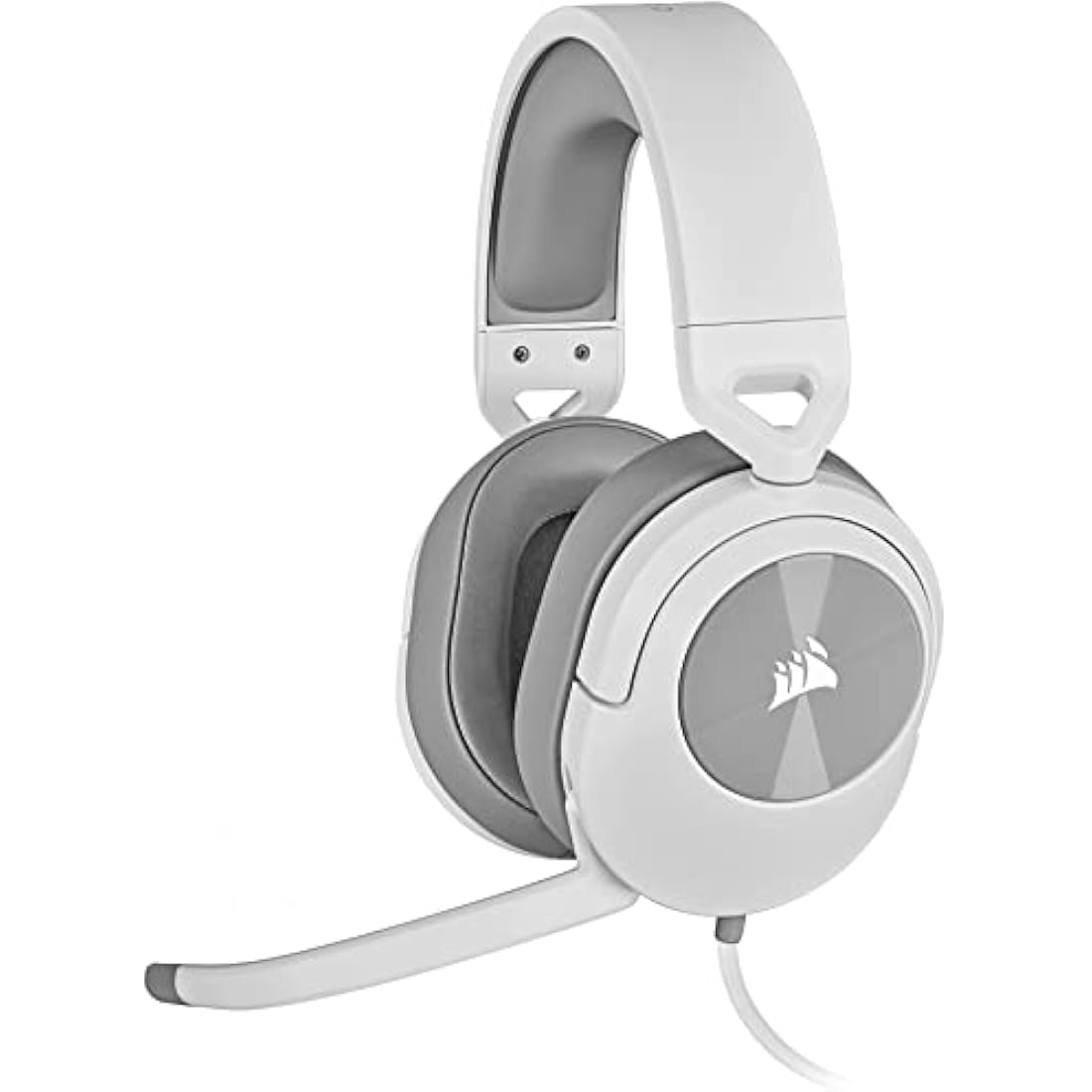 CORSAIR HS55 STEREO Lightweight Wired Gaming Headset – Omni-Directional Microphone – Neodymium Drivers – PC, Mac, Xbox, Nintendo Switch, Mobile – White