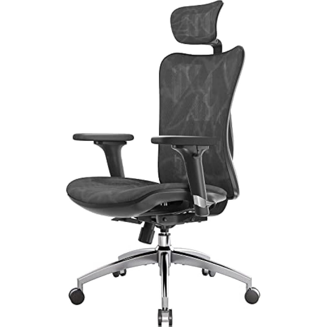 SIHOO Ergonomic Office Chair Mesh Desk Chair with Adjustable Lumbar Support 3D Armrests Breathable High Back Computer Chair (Black)