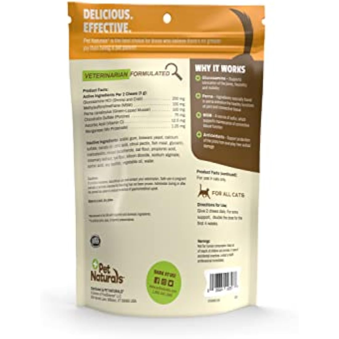 Pet Naturals - Hip + Joint for Cats, Daily Hip & Joint Support Supplement, 30 Chews