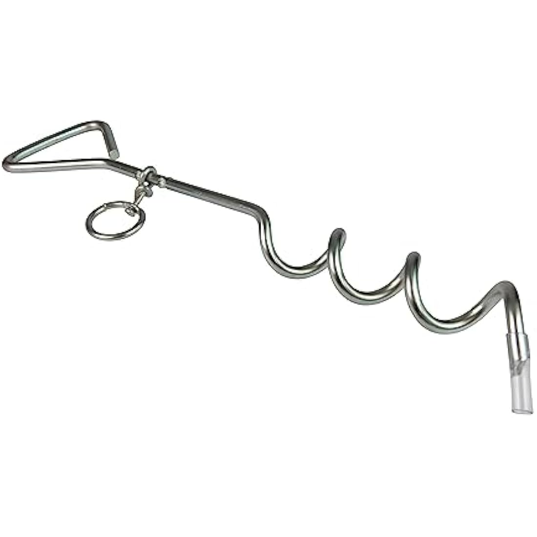 Windhager 07134, Ground Anchor, Peg Lead, Dog Stake, Spiral for Garden, 41 cm x 8 mm, galvanised, 4 x 8,5 x 41 cm