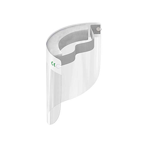Medichief Premium Face Shield (Pack of 10) | Full Face Protective Visor | Transparent With Anti-Fog Protection | CE Approved UK Safety Shield