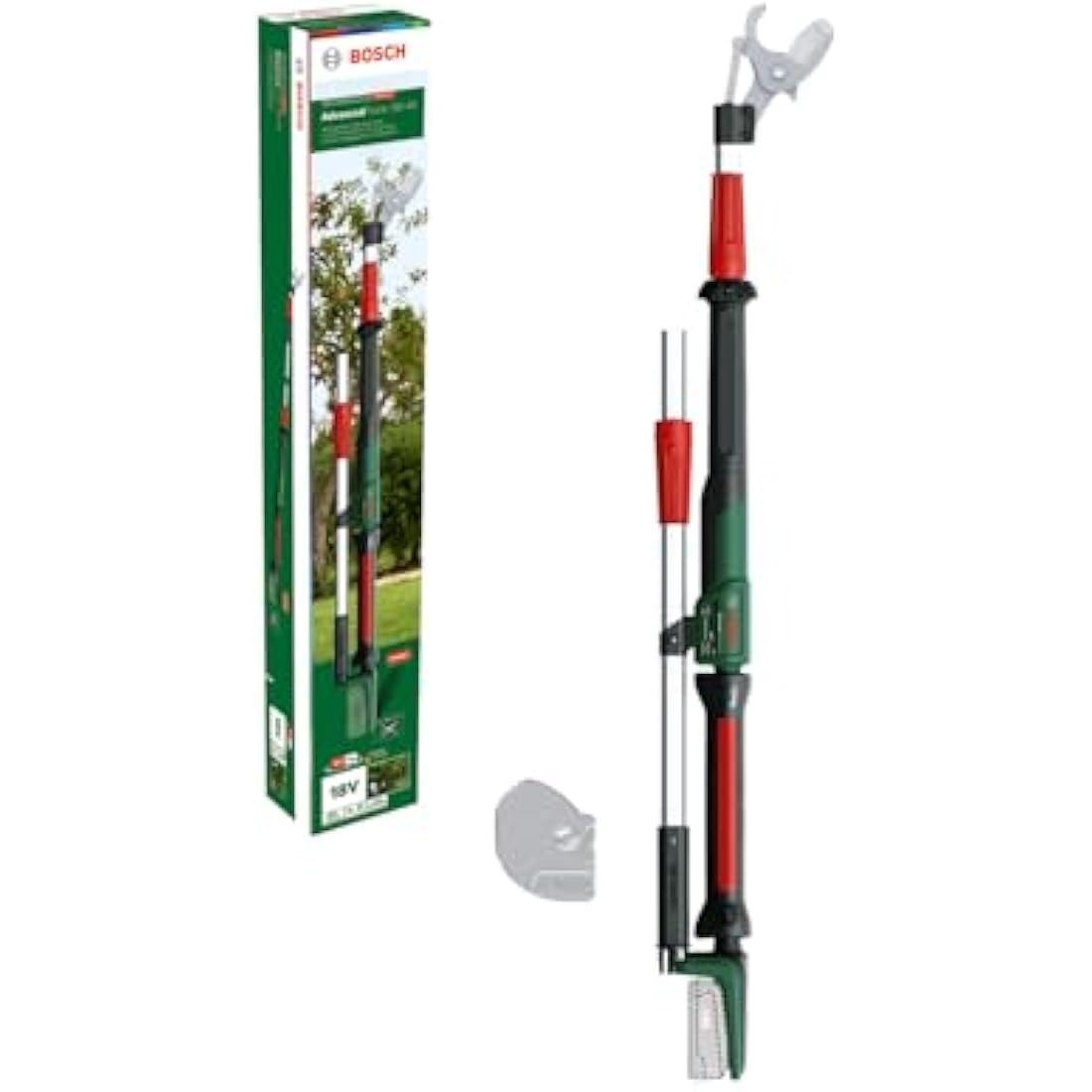 Bosch Cordless Pruner AdvancedPrune 18V-45 (for Effortless Cutting of Branches Up to 45mm; 18 Volt System; Up to 600 Cuts; with Extension Pole, Without Battery Or Charger)
