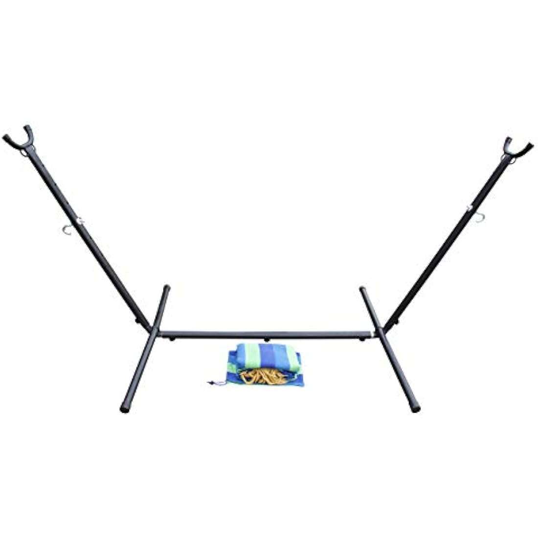 Ross James Garden Furniture, 100% Double Cotton Hammock with heavy Duty Metal Stand with over 200kg Weight Capacity (2020 Model) (Ultra Marine)