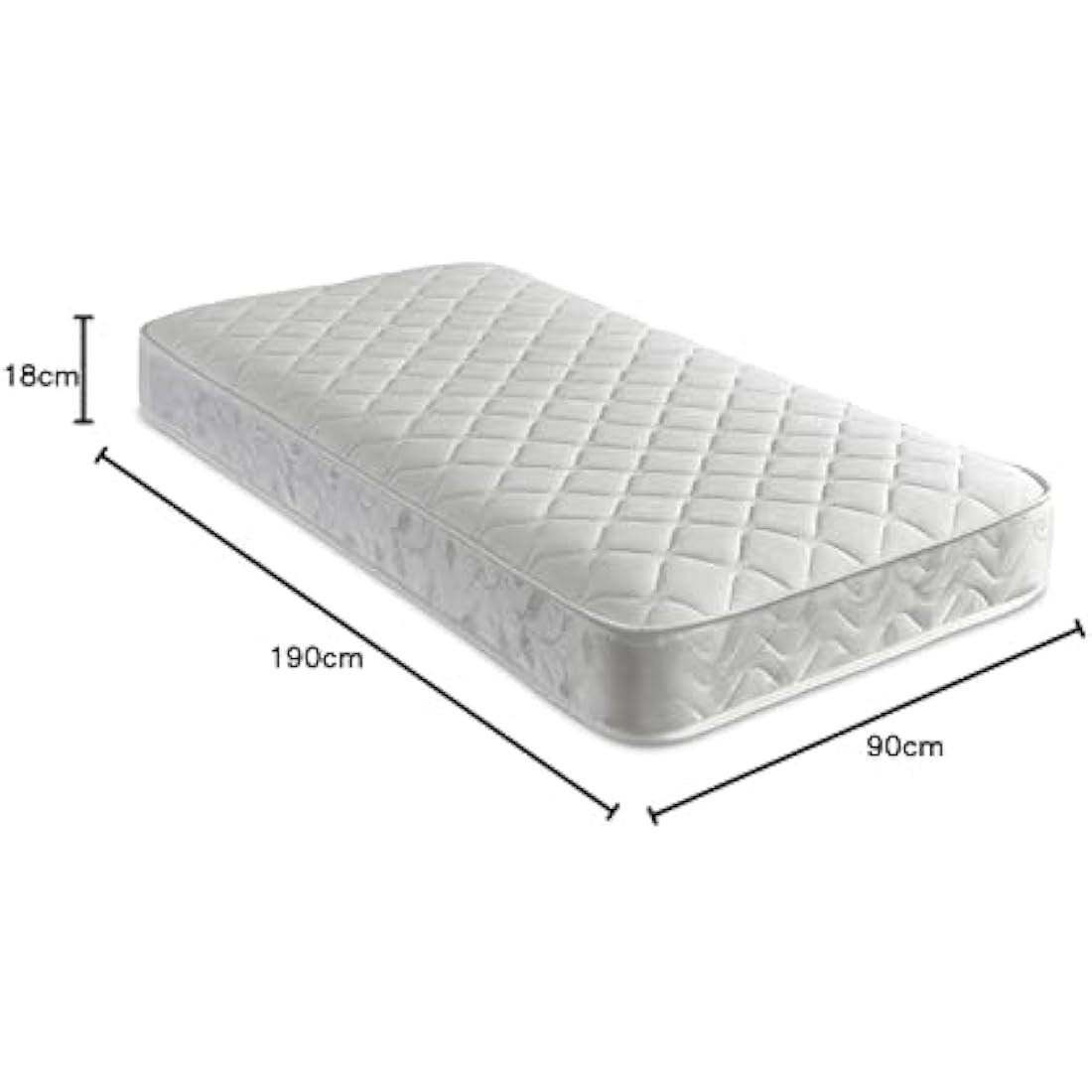 Starlight Beds Cooltouch Classic Open Flame Sprung Hybrid Memory Foam Maximum Value Mattress 18cms Deep, 3ft Single 90cmx190cm