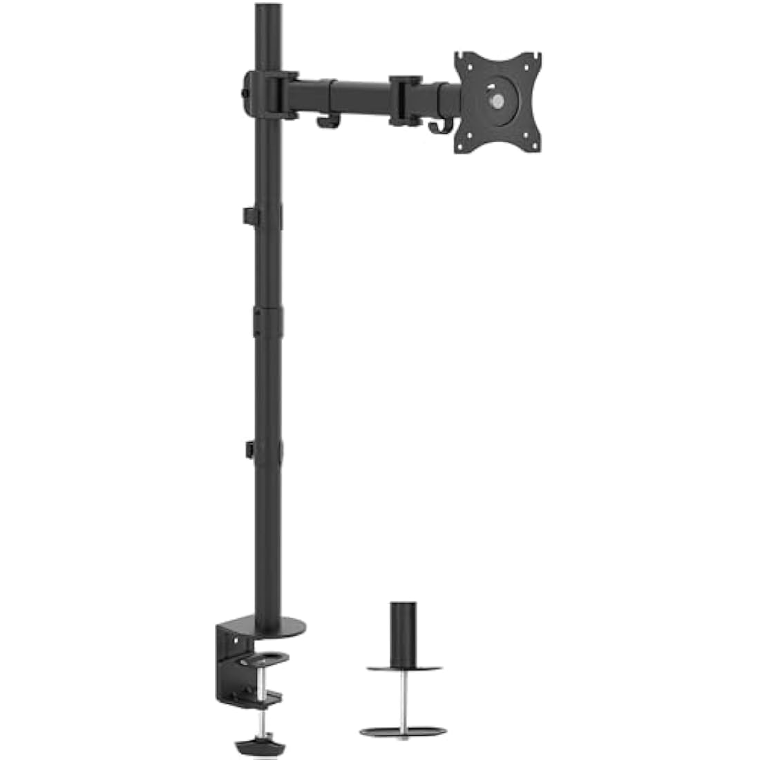 VIVO Single Monitor Desk Mount, Extra Tall Fully Adjustable Stand for 1 LCD Screen up to 32 inches, Ultra Wide Screens up to 38 inches, 22 lbs Capacity, STAND-V001T