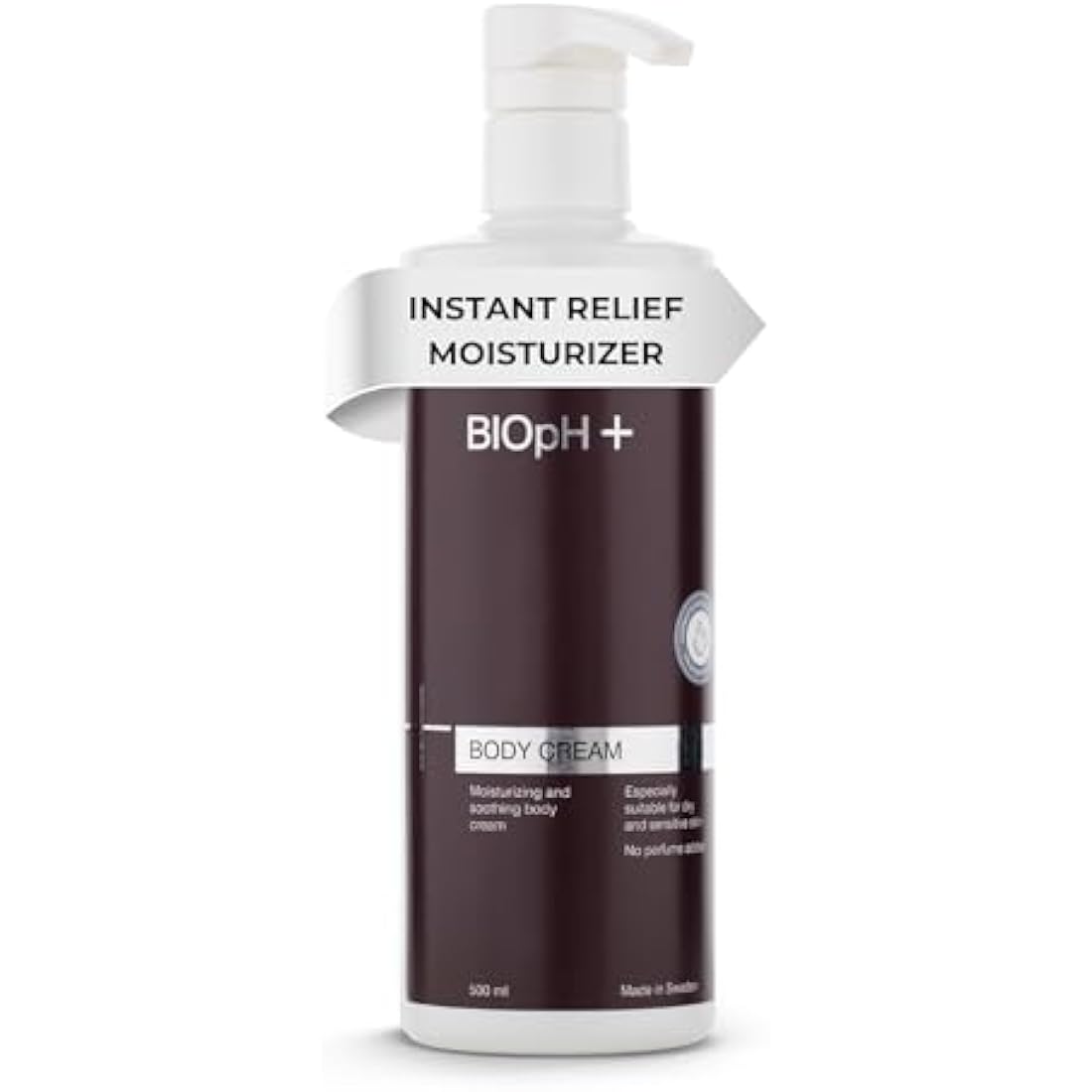 BIOpH+ Intensive Moisturising Body Cream for Dry, Sensitive Skin - Hydrating Lotion for Eczema and Psoriasis Relief - 500 ml