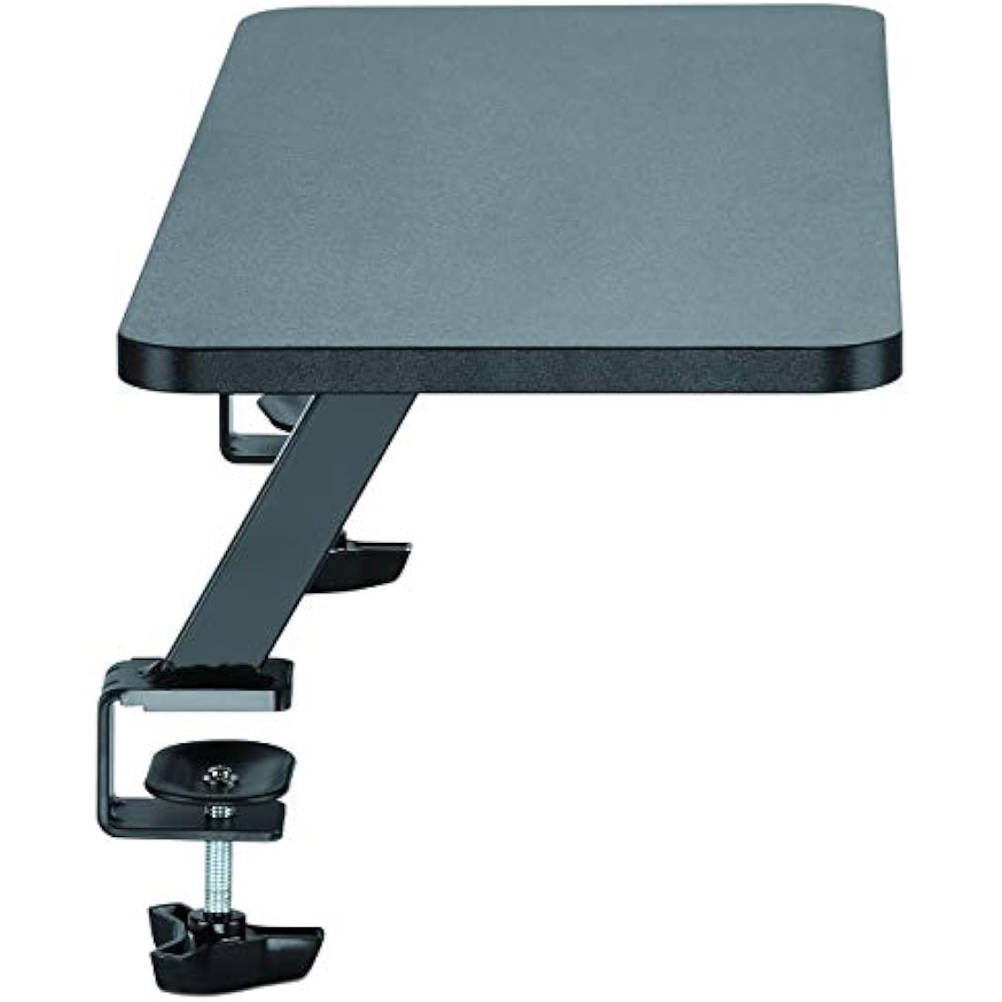Monitor Riser Stand - Clamp-on Monitor Shelf for Desk - Extra Wide 25.6" (65 cm) For up to 34" Monitors - Black (MNRISERCLMP)