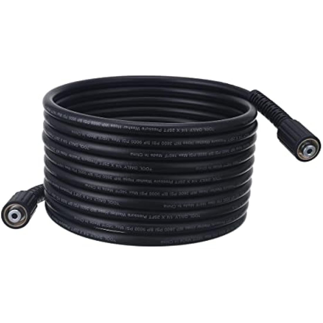 Tool Daily High Pressure Washer Hose, 25 FT X 1/4 Inch, 3600 PSI, M22 14mm, Replacement Power Washer Hose for Most Brands