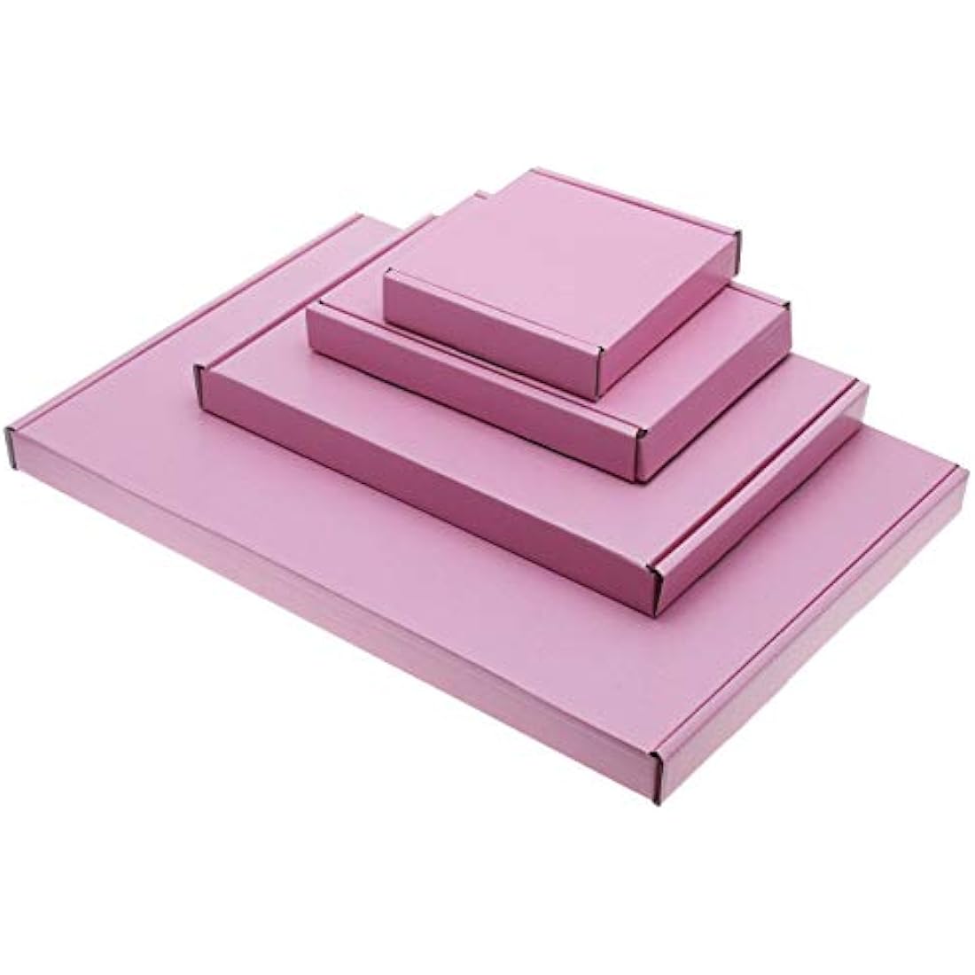 MEG4TEC Pack of 10 Satin Pink C5/A5 Pip Boxes - Large Letter Cardboard Shipping Packaging Boxes (22.5cm x 16cm x 2cm)