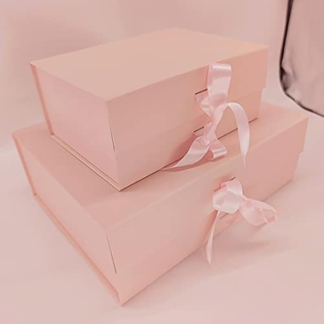 Pink Gift Box 33x26x11cm, Gift Box Large with Magnetic Lids and Silk Ribbon Specially Designed for Presents Birthdays, Holidays, Anniversaries Gift Packaging