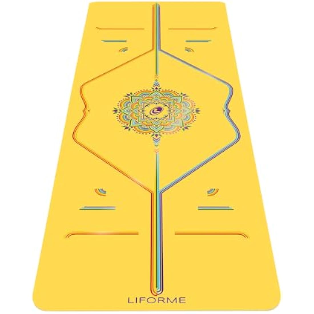 Liforme Printed Yoga Mat Collection - Free Yoga Bag, Patented Alignment System, Warrior-like Grip, Non-Slip, Eco-friendly, Sweat-resistant, Long, Wide and Thick for Comfort