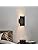 ouglres Black Wood Wall Light with Switch, Vintage Night Light LED Warm White Lighting Modern Design for Bedroom Living Room Hallway Stairwell 8W