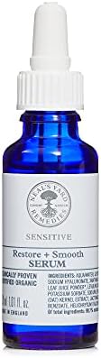 Neal's Yard Remedies Restore and Smooth Sensitive Serum | Plump Skin After 30 Days | 30ml
