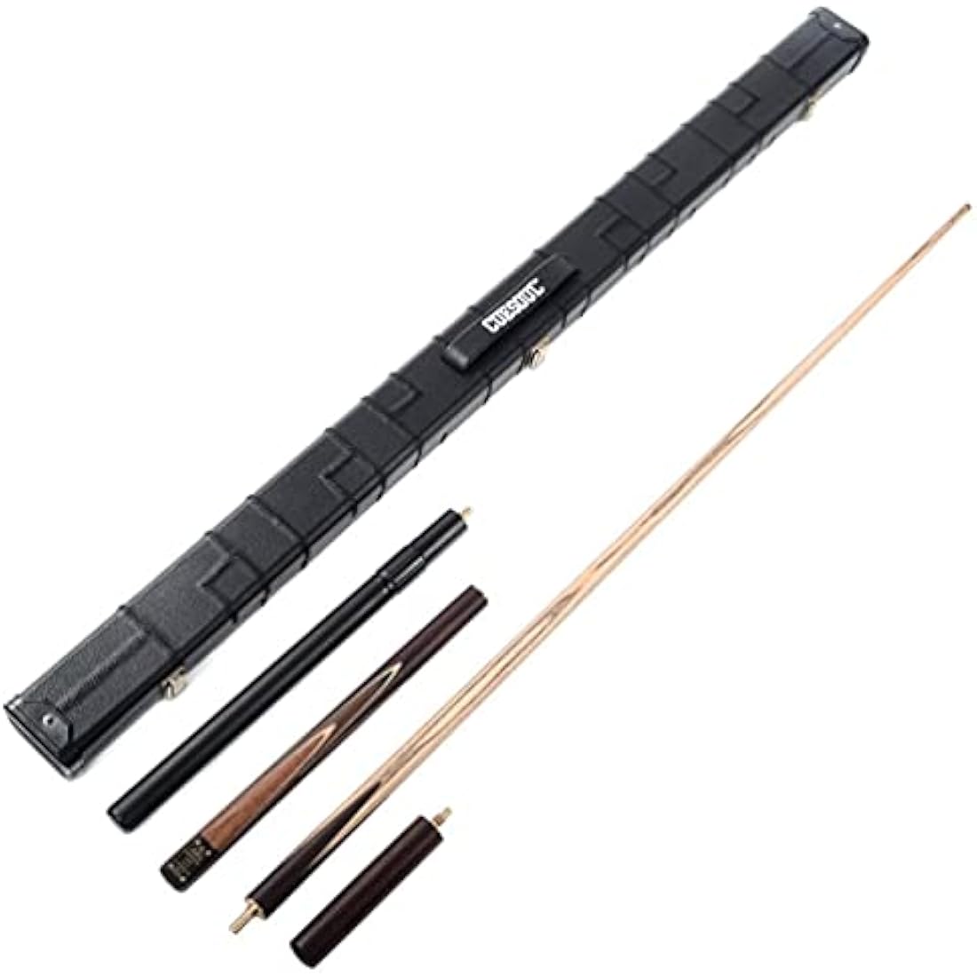 CUESOUL Classic Handmade 57 Inches 18oz Rosewood 3/4 Jointed Snooker Billiard Pool Cue, Rosewood Butts and Aluminum Telescope Extension with Leathertte Protective Case, 9.5mm Tip Snooker Cue Set