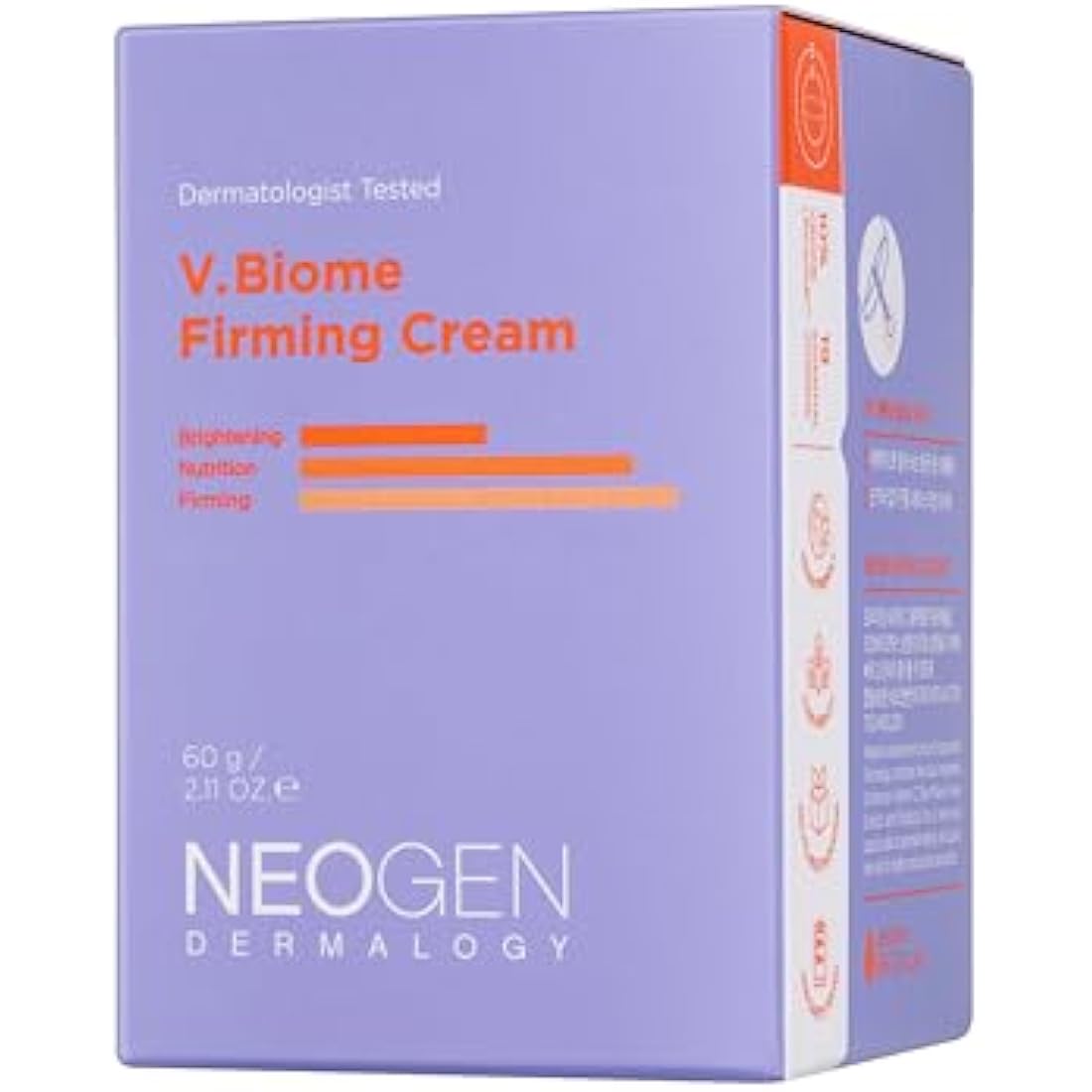DERMALOGY by NEOGENLAB V.Biome Firming Cream 60 g / 2.11 oz – Nourishing and Firming Face Cream with Peptides and Vitamins, Massaging Globe Applicator – Korean Skincare K-Beauty