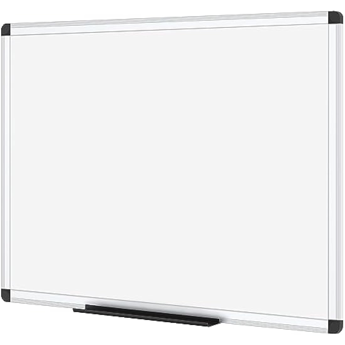 VIZ-PRO Magnetic Whiteboard 60 x 45 cm, Dry Erase White Board with Pen Tray, Silver Aluminium Frame, Dry Wipe Writing Board for Office, Home & School