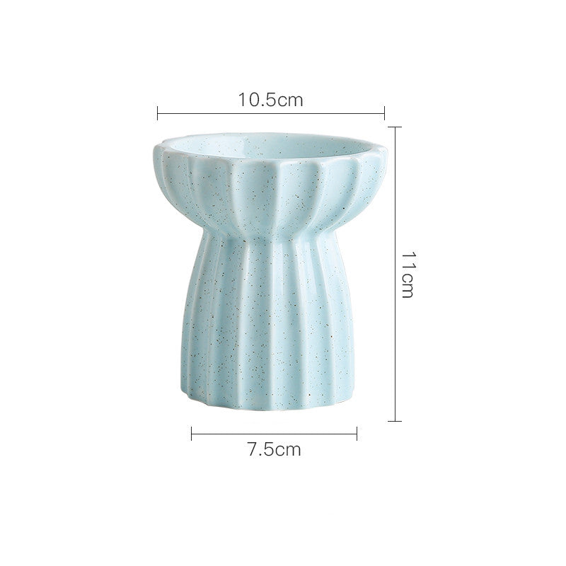 Ceramic tall cat bowl