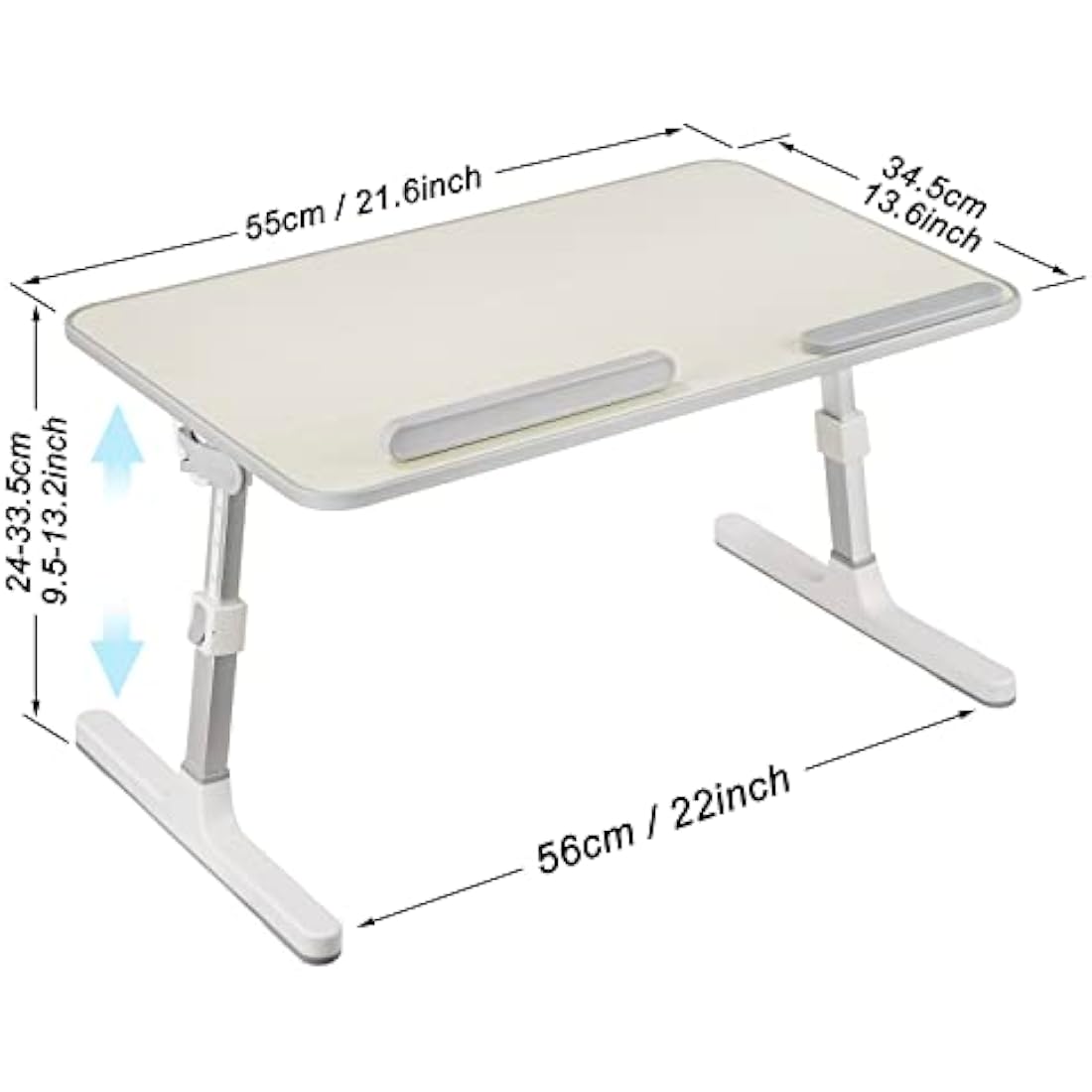 Autumndeer Laptop Stand Computer Desk, Adjustable Foldable Laptop Table for Sofa/Bed/Floor Use, Bed Desk, Ergonomic Height & Angle Tilt for Working, Rotating Stand for MacBook/Notebooks