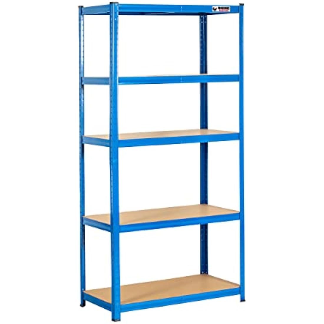 Rhino Racking - 2 Bays - 5 Tier Heavy-Duty Industrial Storage Shelves - Blue - 180x90x45cm