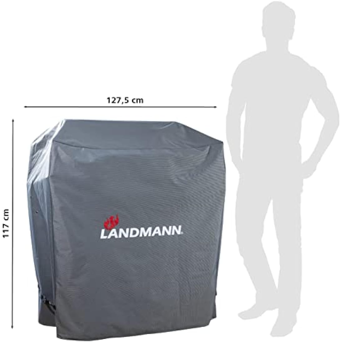 Landmann Premium weather protection cover made of robust polyester fabric and waterproof, UV-resistant, breathable and cold-resistant, suitable for Triton PTS 2.1 -maxX [59 x 127.5 03223 anthracite