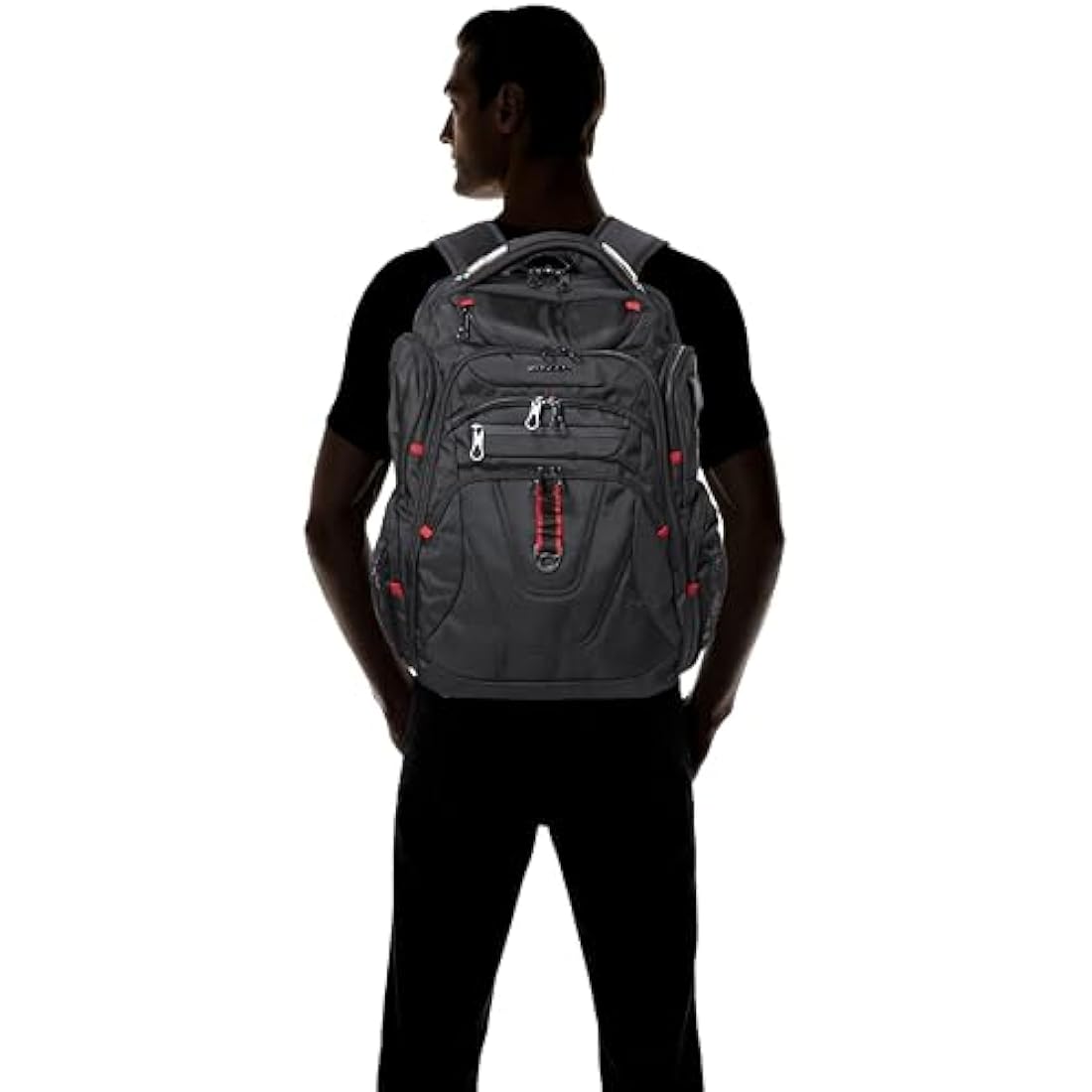 KROSER Travel Laptop Backpack 17.3 Inch XL TSA Computer Backpack Water-Repellent College Daypack Business Backpack with RFID Pockets & USB Port for Men/Women-Black