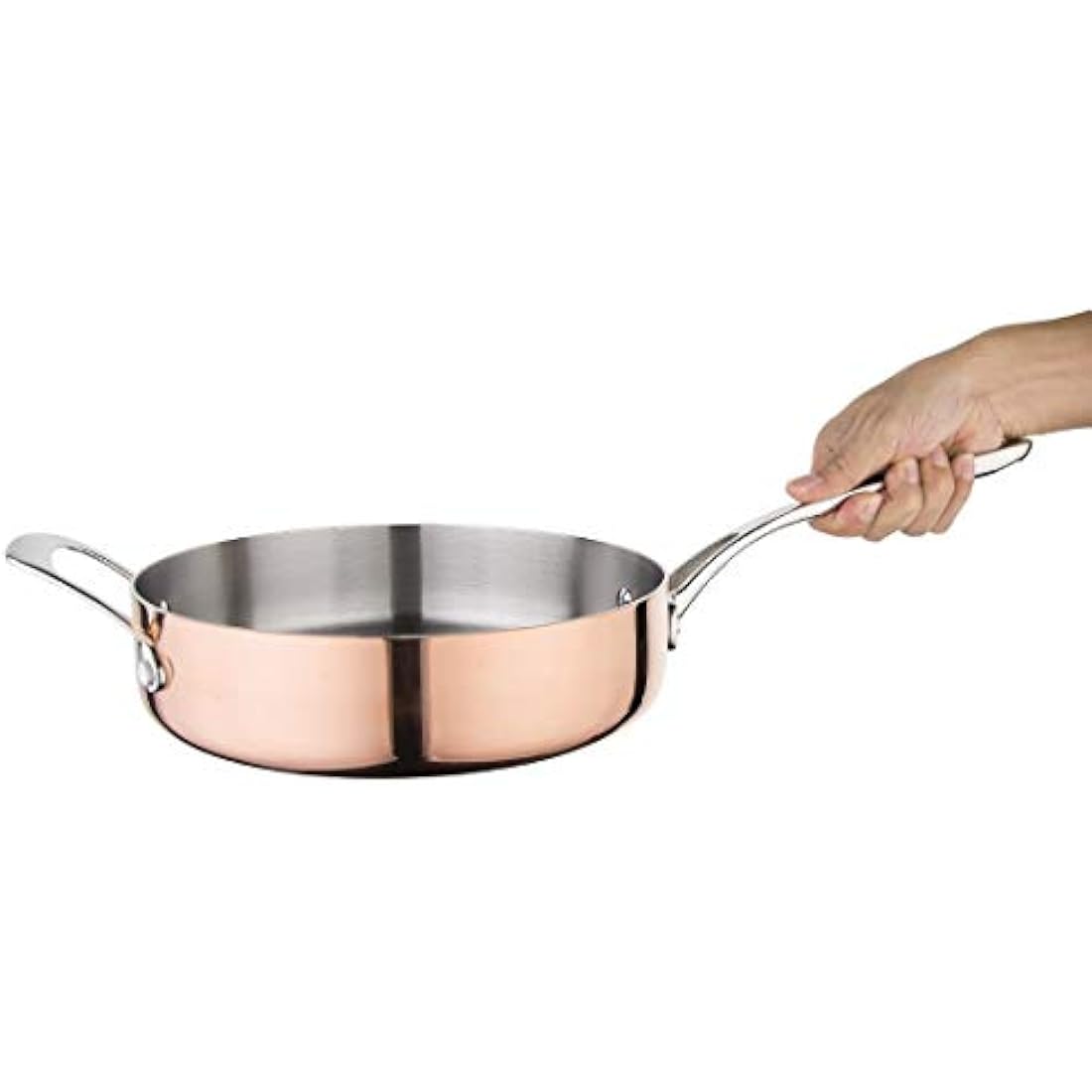 Vogue Induction Tri-Wall Copper Saute Pan - 240mm 9"