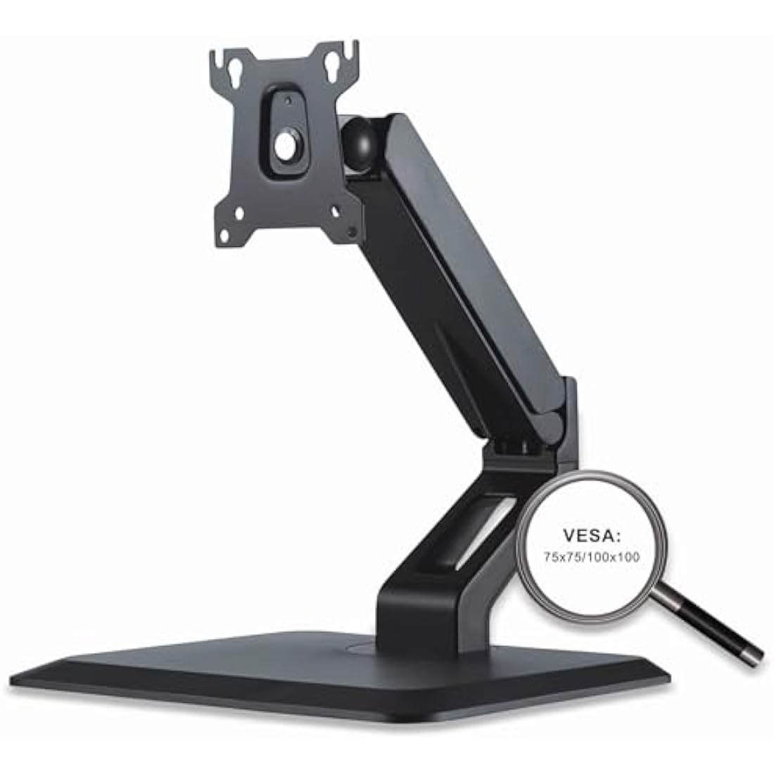 PureMounts Touchscreen Mount for Monitors with 43-81 cm (17-32 Inches) VESA 75 x 75 to 100 x 100 Fully Moveable Maximum Load 10 kg Black