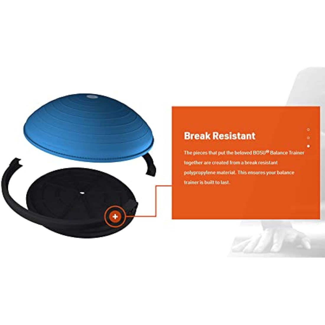 BOSU Home Gym Equipment The Original Balance Trainer 26 Inch Diameter