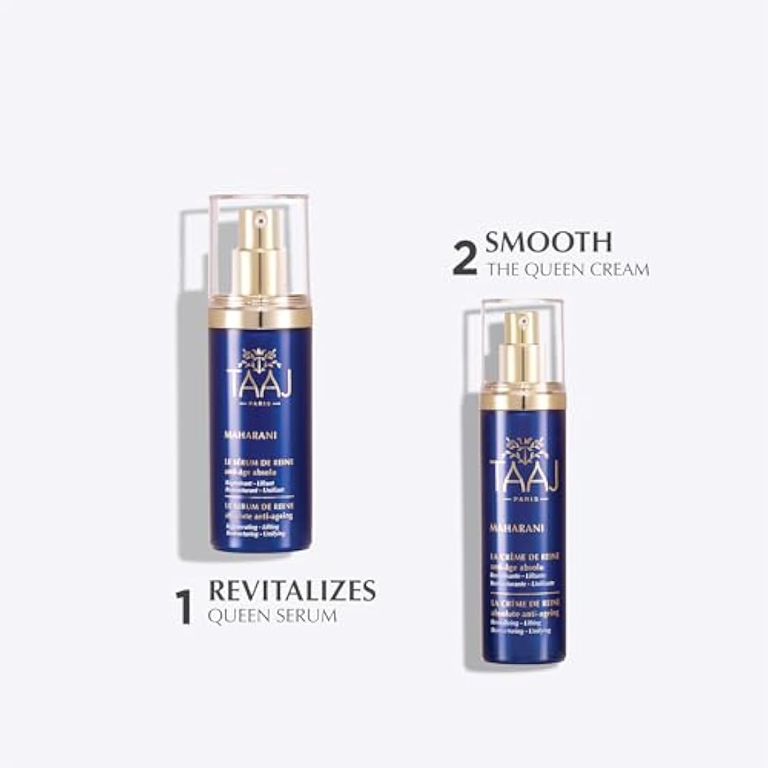 TAAJ | The Queen's serum - MAHARANI | Powerful anti-ageing actives | Deeply regenerated skin | Improved features and unified complexion | Hyaluronic acid collagen and elastin | 30 ml